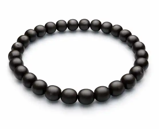 Matte Black Bead Bracelet