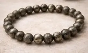 Natural Metallic Stone Bead Bracelet