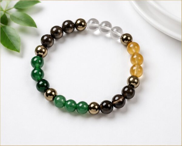 image (76) Natural Dhyana Yog Bracelet with Healing Crystal Beads | Meditation & Spiritual Wellness Bracelet for Men & Women | Lab Tested